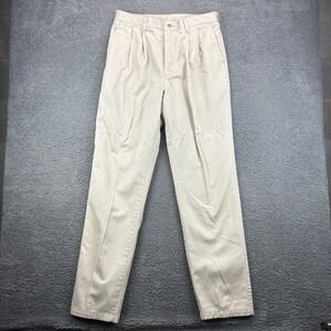 Wrangler Riata Mens Beige Pleated Cotton Blend Dress Pants Size 34x34